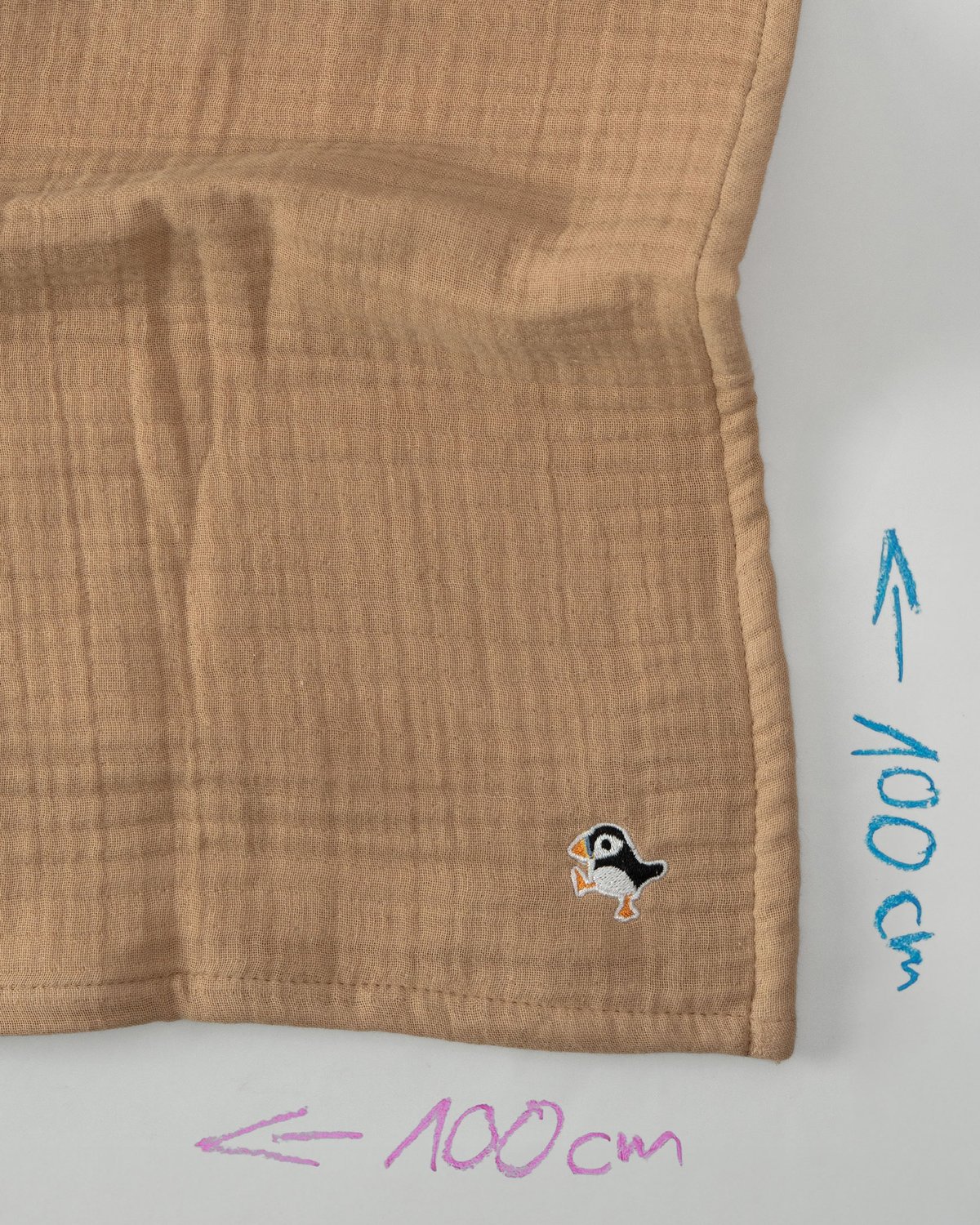 Lunni – Swaddle/Svøpeteppe – 100% Økologisk Musselin – 100x100cm