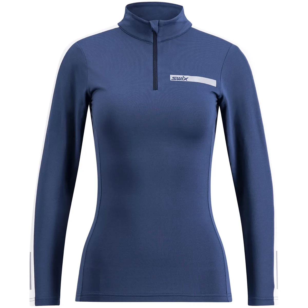 Swix Roadline Nts Half Zip Baselayer Top W Lake Blue/Bright White