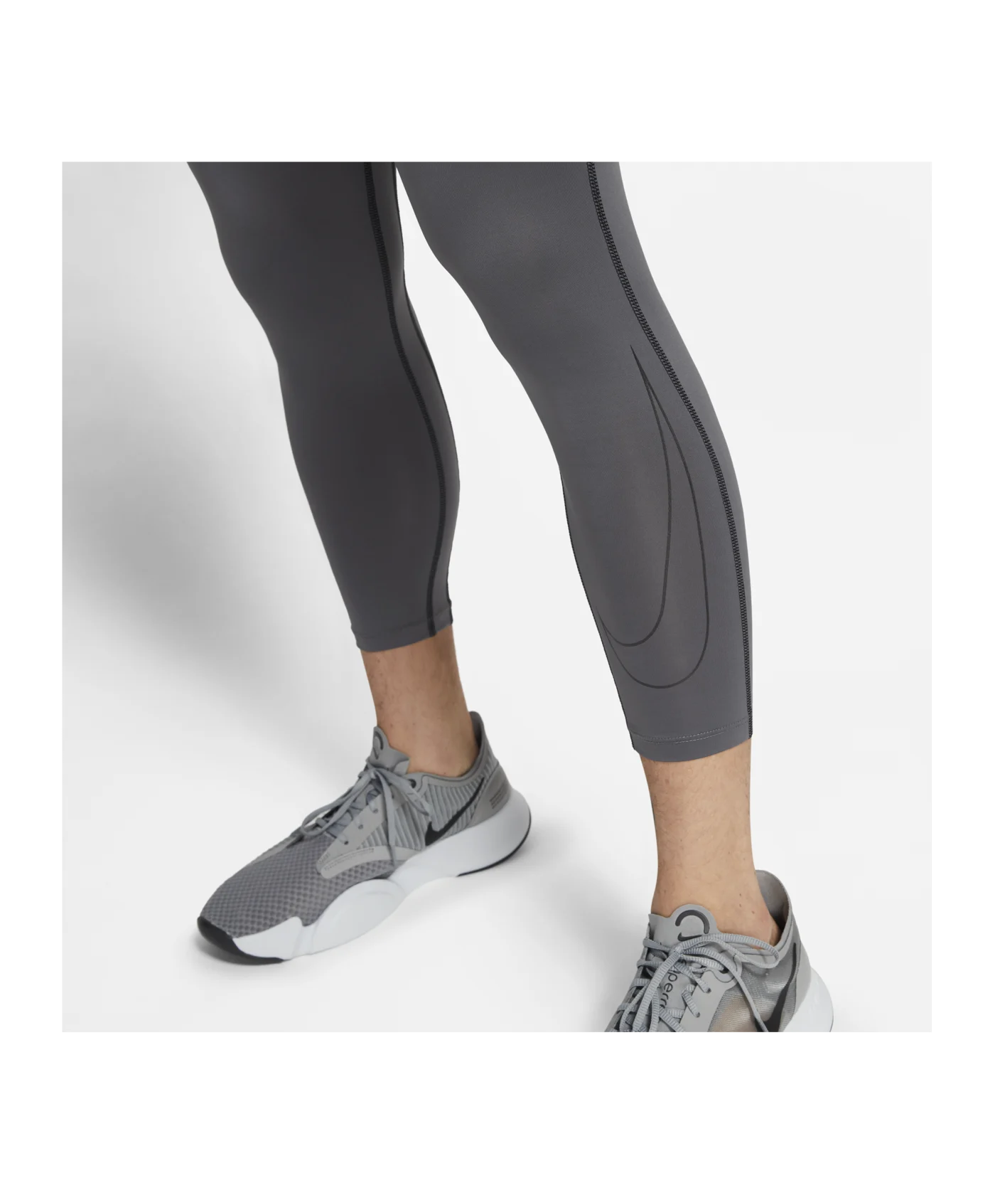 Nike Pro Dri-FIT 3/4 Tight Grau Schwarz F068