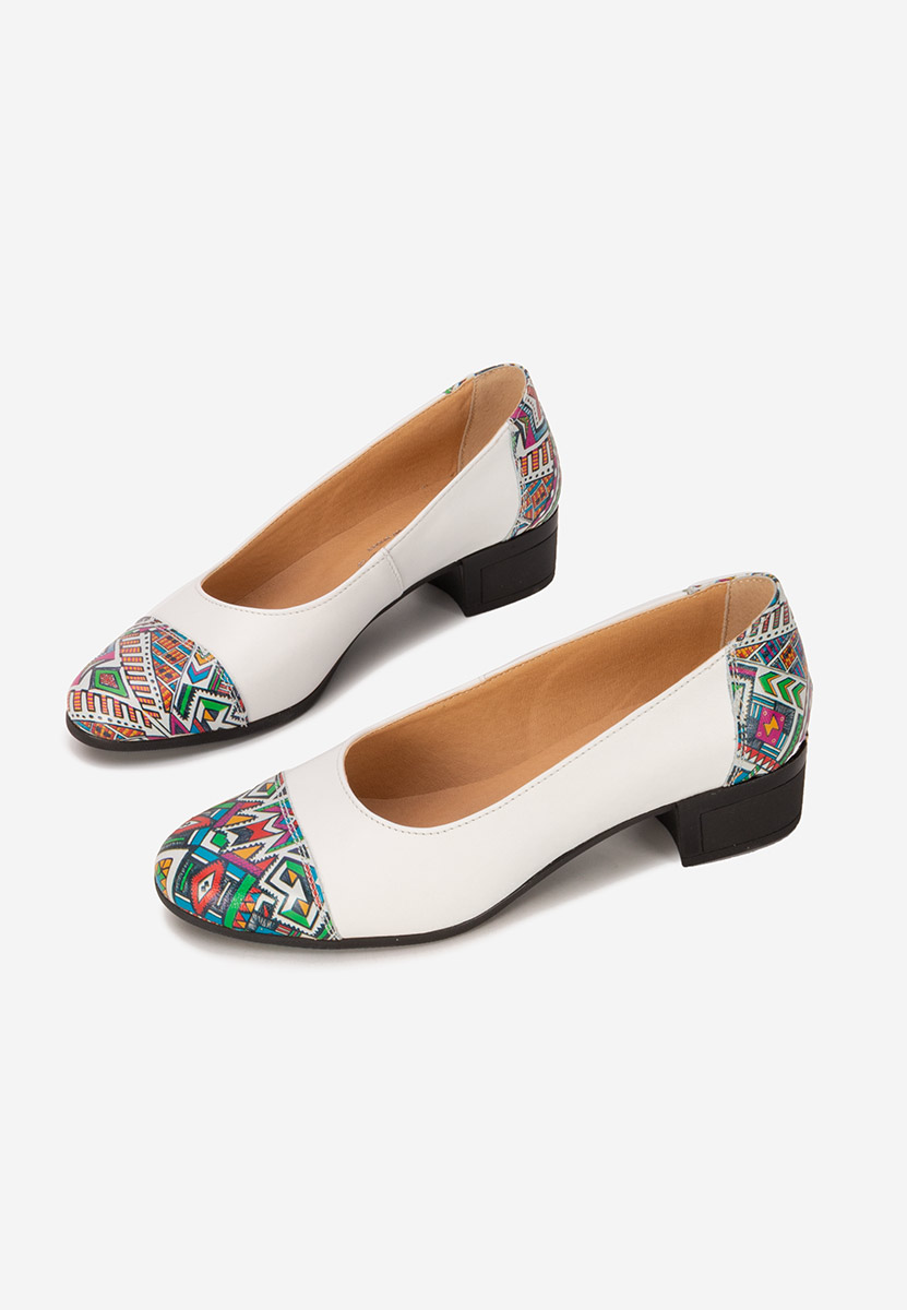 Chaussures femme en cuir blancs Selinna