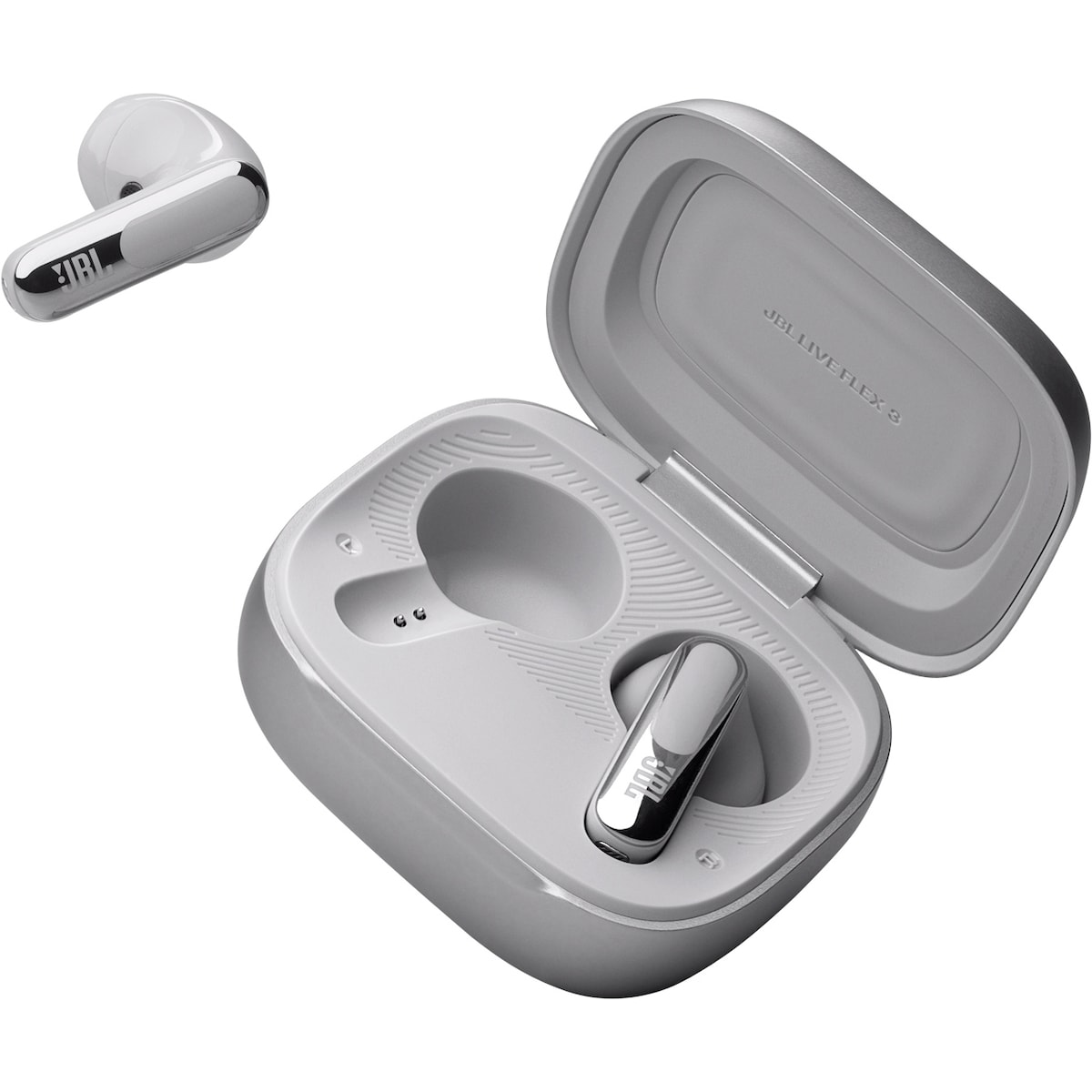 JBL Live Flex 3 helt trådløse in-ear hodetelefoner (sølv)