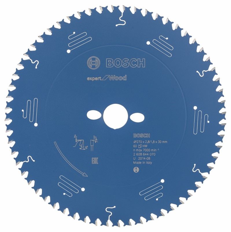 Bosch 2608644070 Cirkelzaagblad Expert for Wood, 270 x 30 x 2,8 mm, 60T (1 stuks)