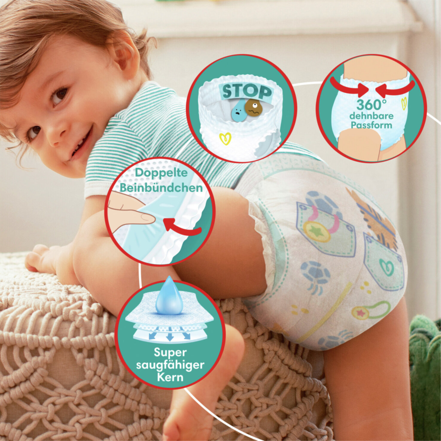 Pampers Baby-dry Pants Grösse 3 Midi, 6-11kg, 192 Stück