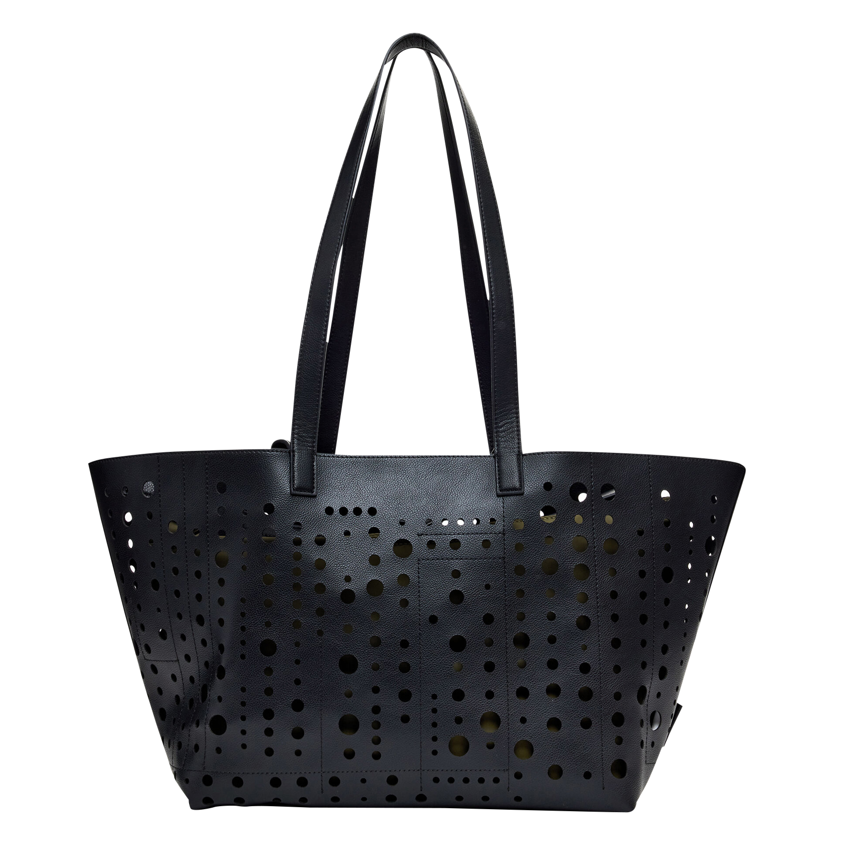 Sac shopping à motifs cercles | Noir