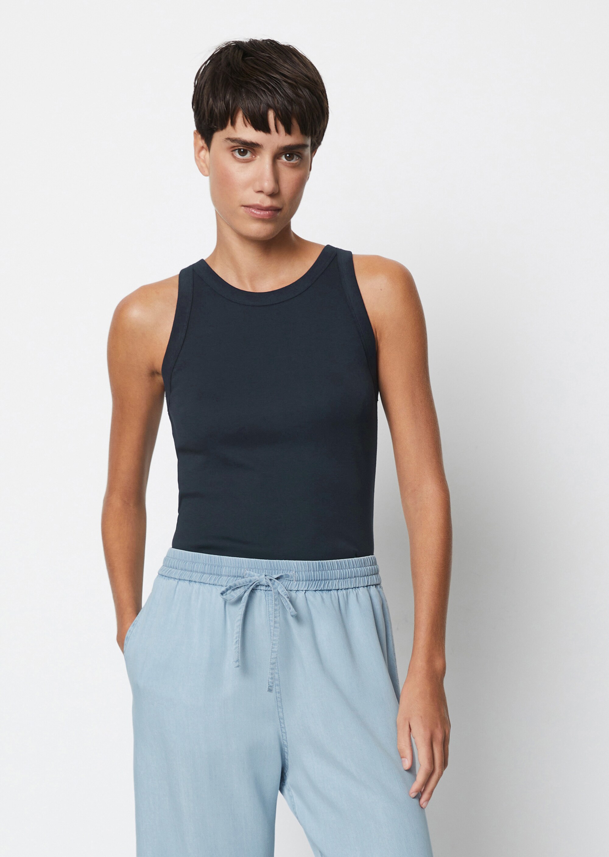 Tanktop regular aus Organic-Cotton-Rib-Jersey
