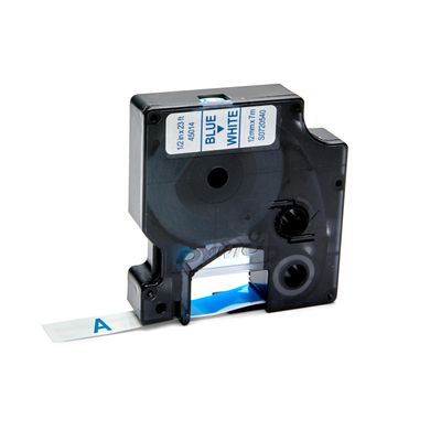 Dymo D1 - Ruban d'étiquettes auto-adhésives - 1 rouleau (12 mm x 7 m) - fond blanc écriture bleue