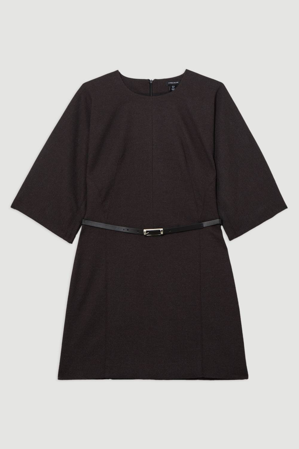 KarenMillen Petite Robe Tailleur Ceinturée en Flanelle