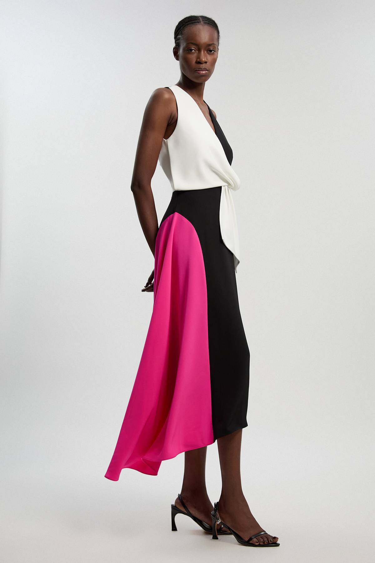 KarenMillen Robe Midi Ajustée À Détail Color Block Pour Petite Taille