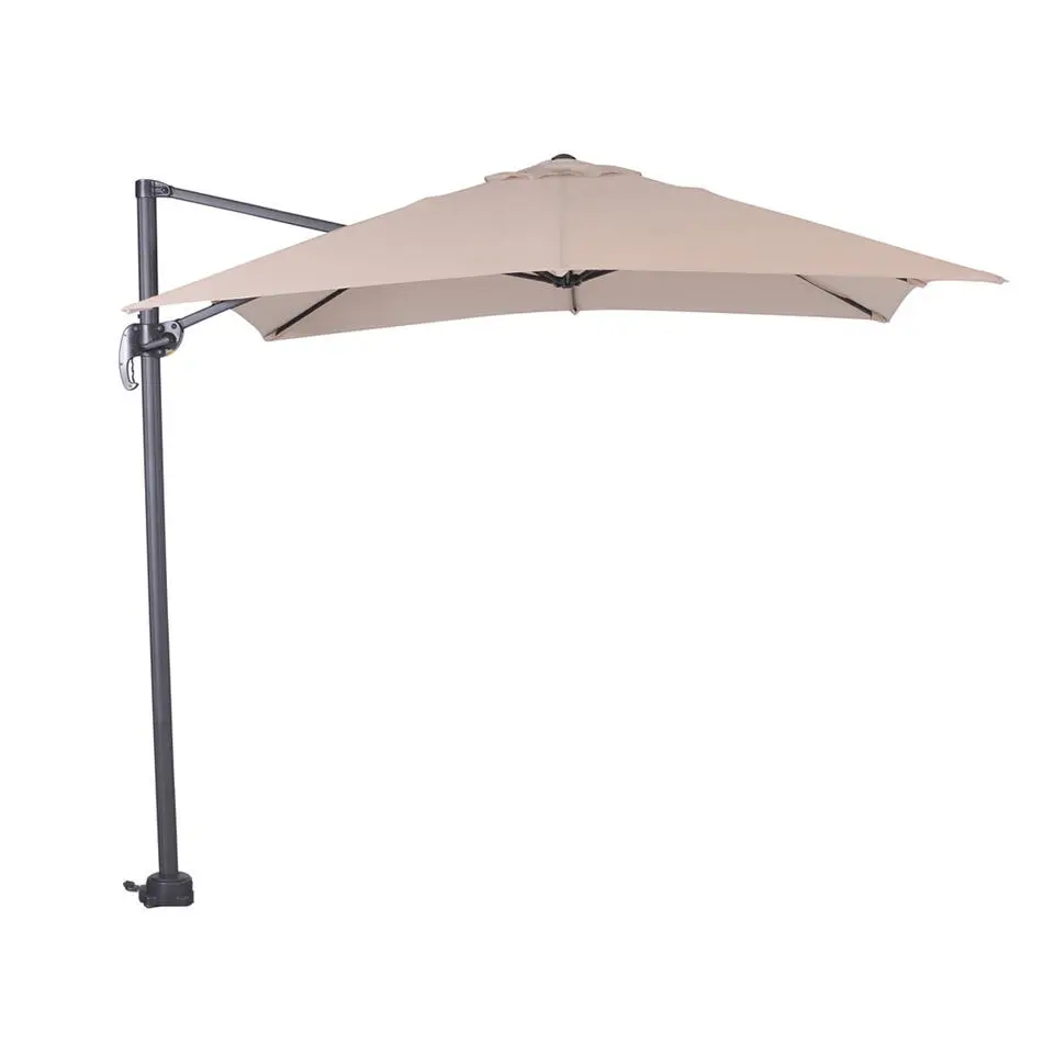 Garden Impressions Hawaii zweefparasol S 250x250 - d. grijs - ecru
