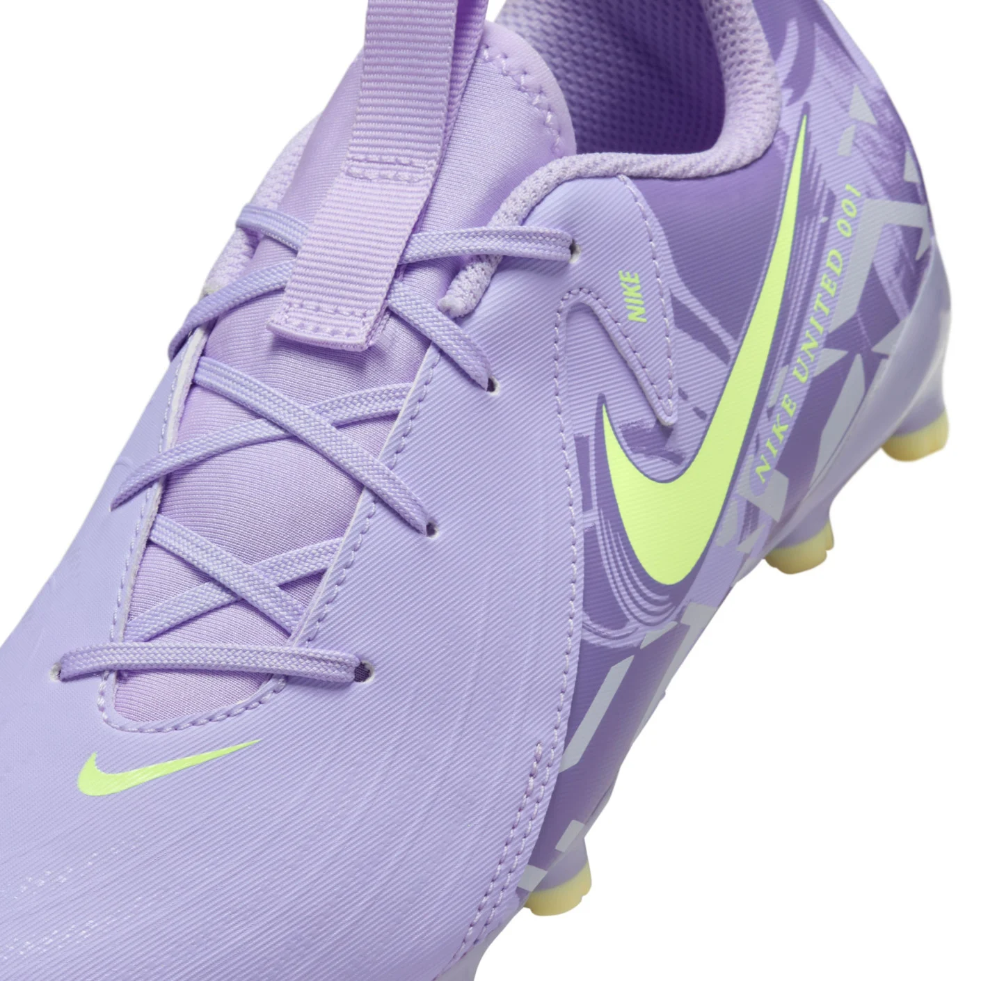 Nike Phantom GX II Academy Gras / Kunstgras Voetbalschoenen (MG) Kids Lichtpaars Lichtgeel