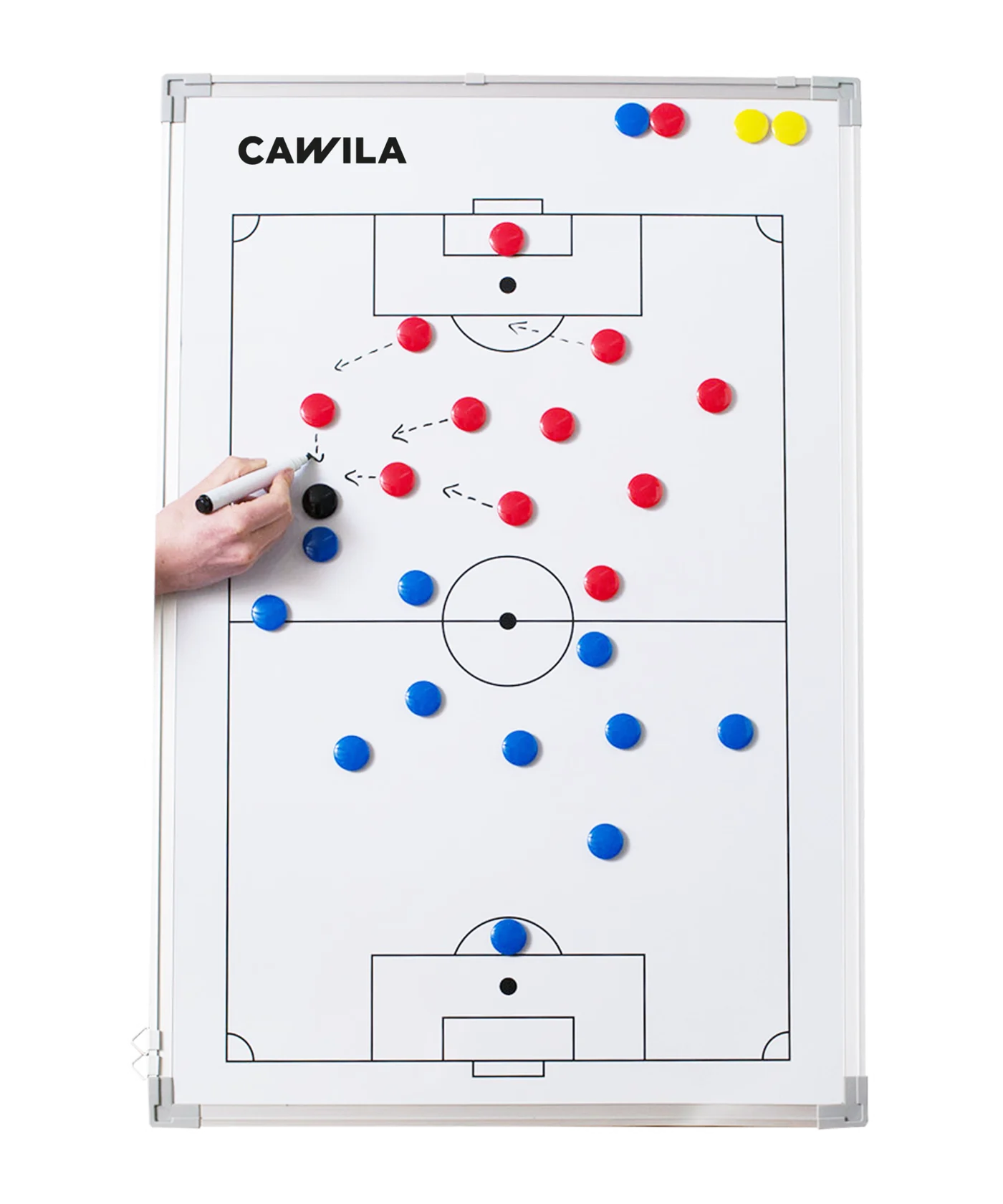 Cawila Taktiktafel Fussball inkl. Tasche| Size: 45 x 60cm Weiss