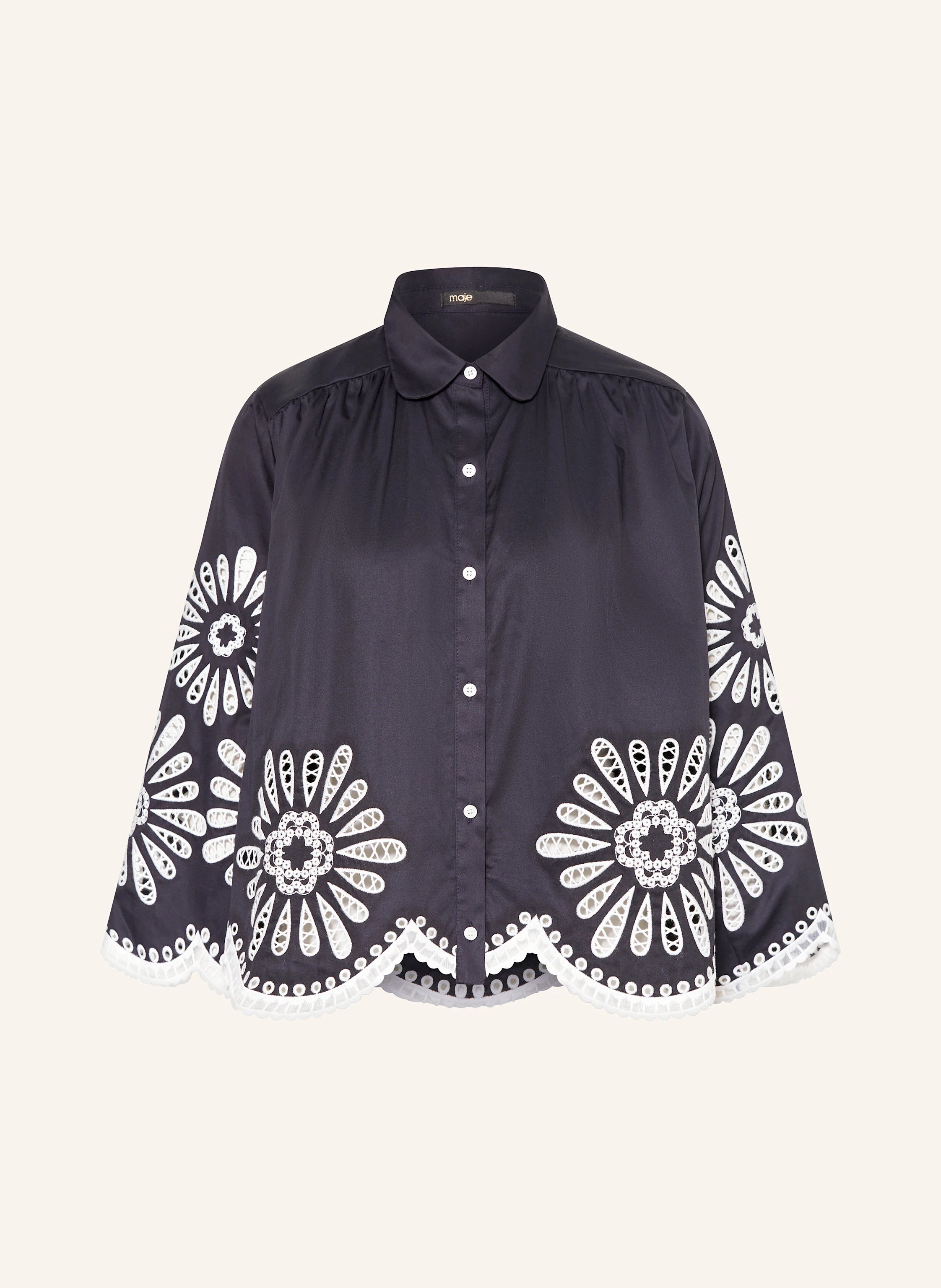 maje Bluse mit Spitze
