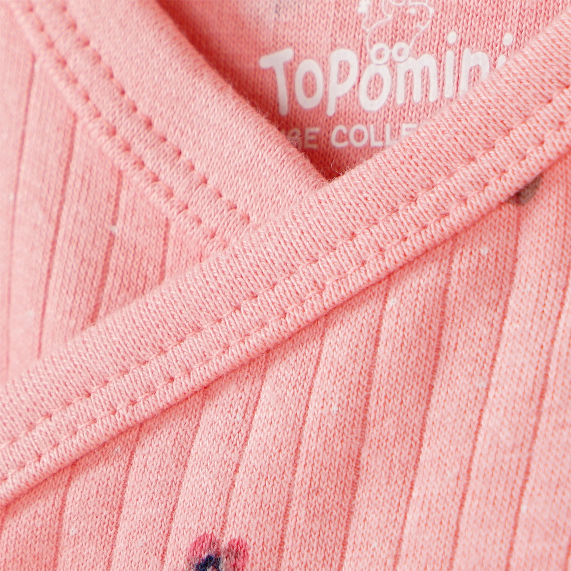 Topomini Pure Collection Newborn Wickelbody mit Blümchen-Allover rosa