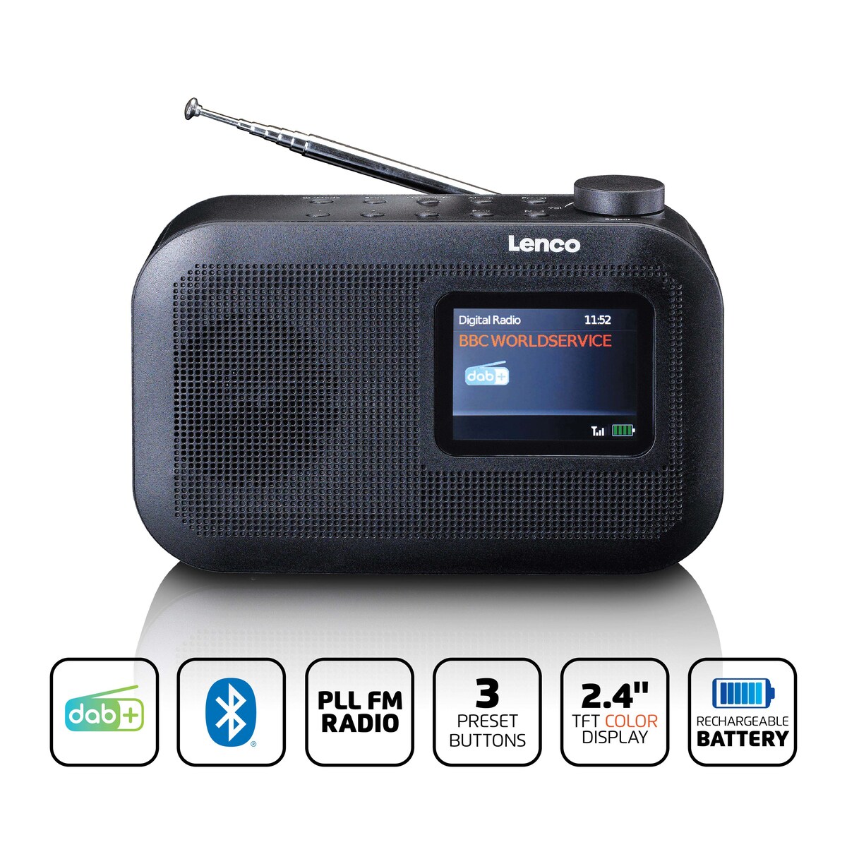 LENCO PDR-026BK - DAB+ Taschenradio