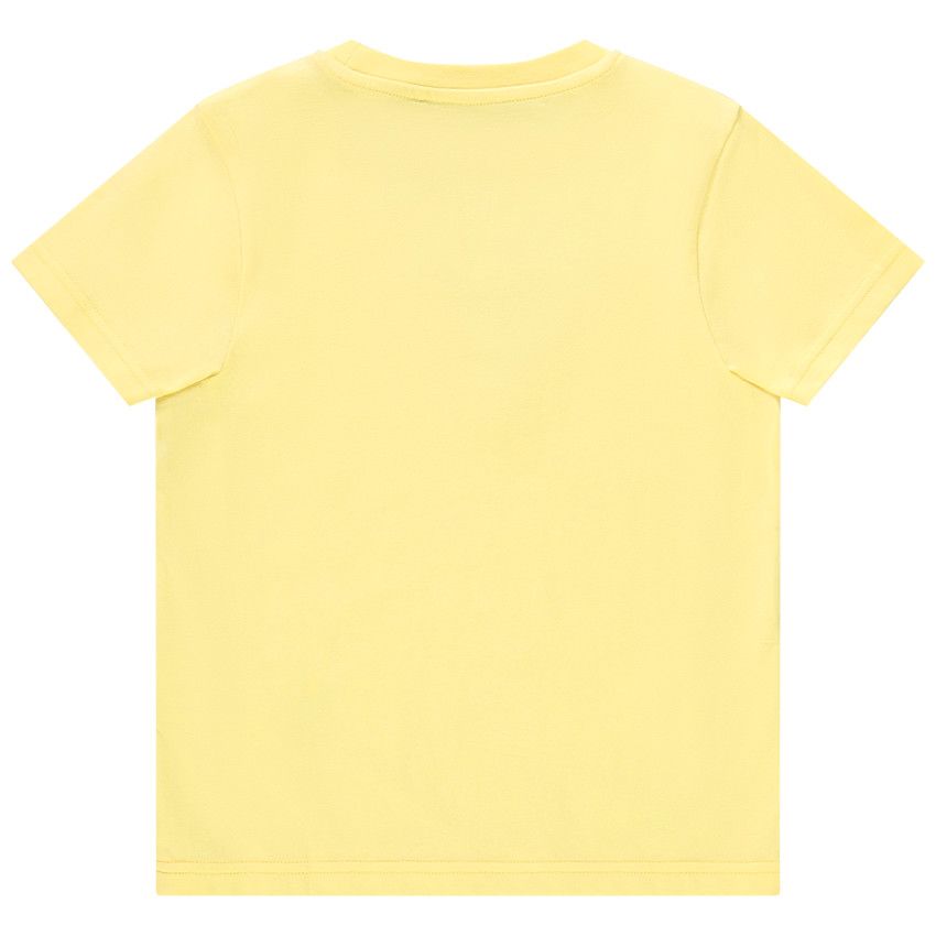 T-shirt manches courtes en jersey avec print en relief pour garçon - Jaune