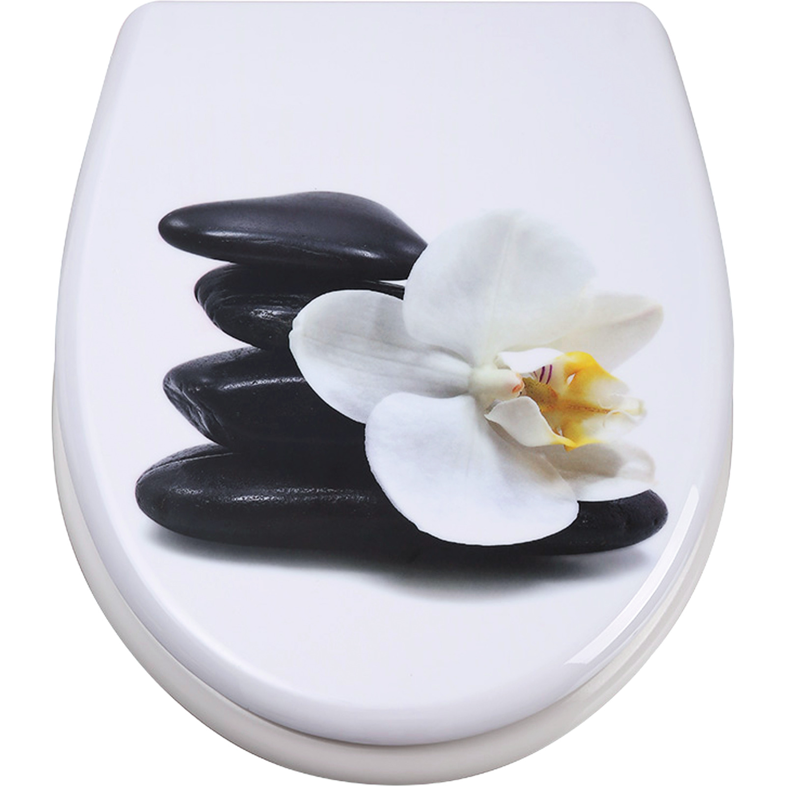 WC-Sitz Duroplast Orchidee weiss mit Absenkautomatik