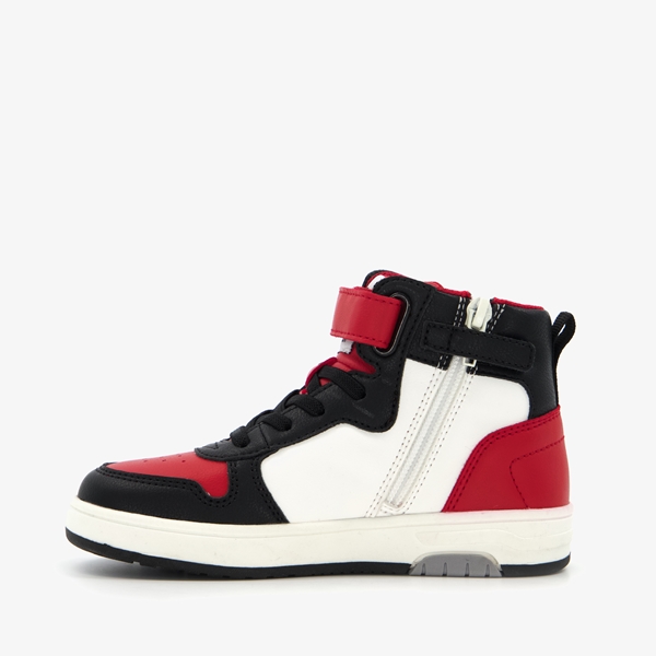 Blue Box hoge jongens sneakers zwart/rood