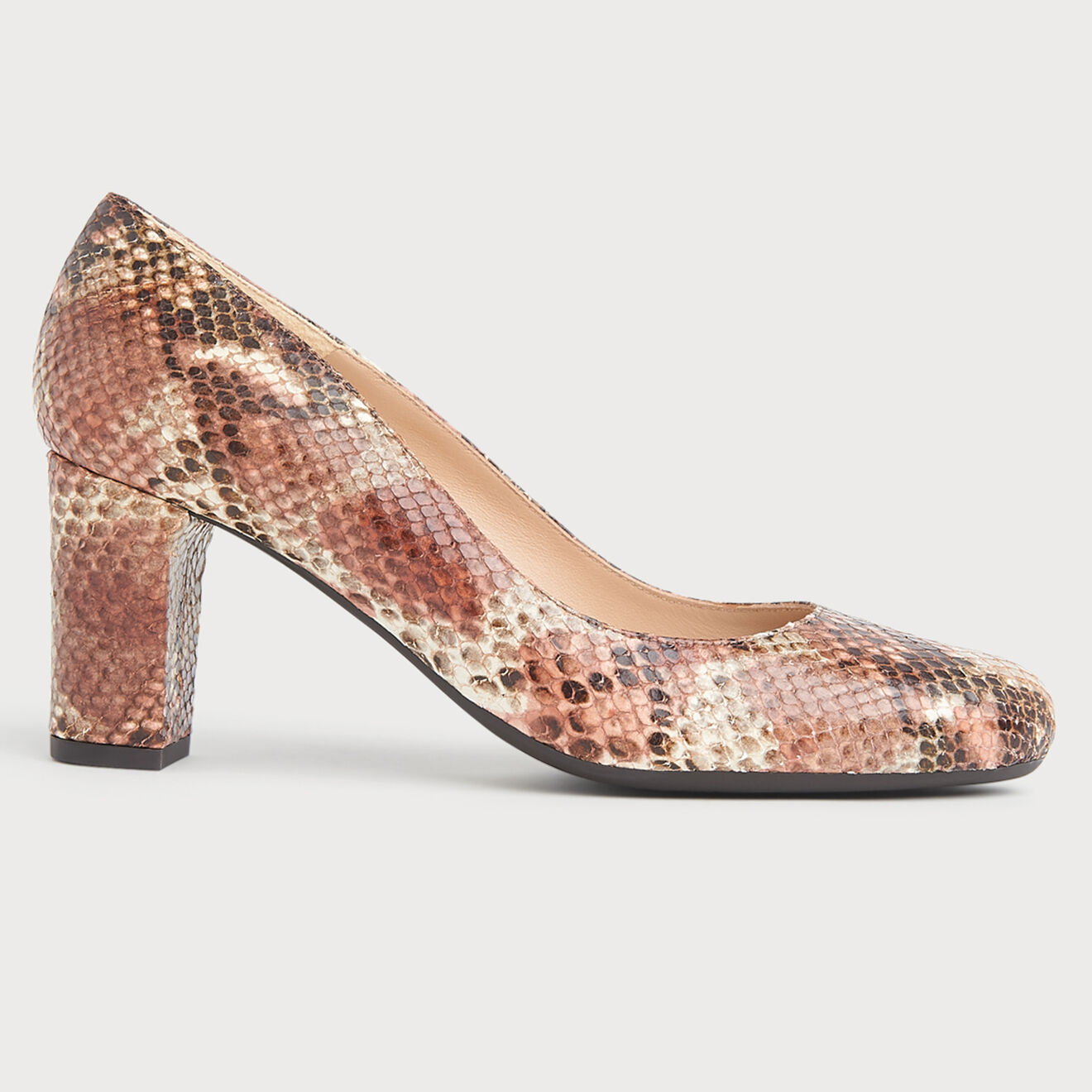 L.K. Bennett Escarpins en Cuir serpent Sersha roses - Talon 7 cm