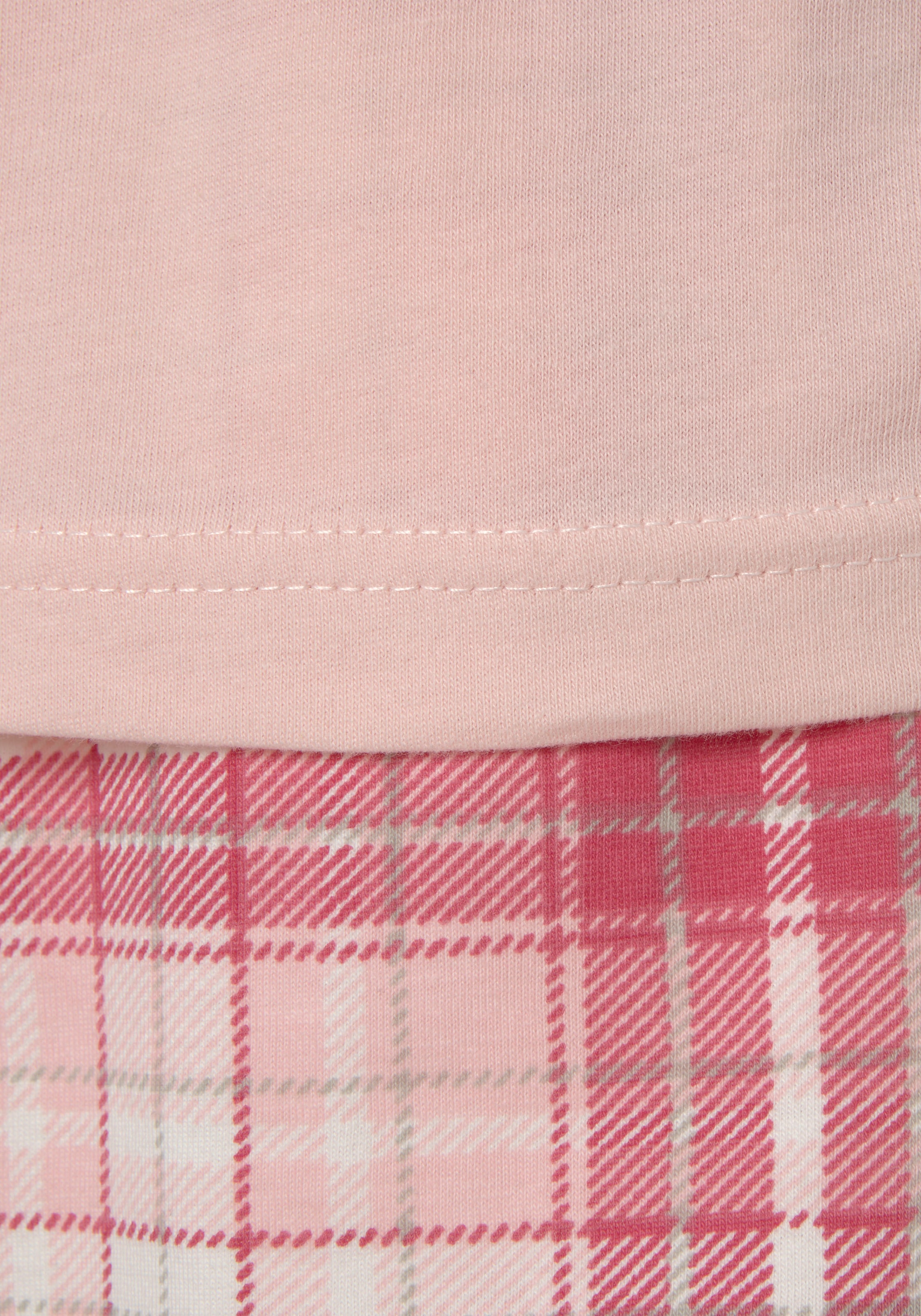 Vivance Dreams Shorty Packung, 2 Stück, 4 Stk. tlg., mit Karo- und Blumendruck im Doppelpack