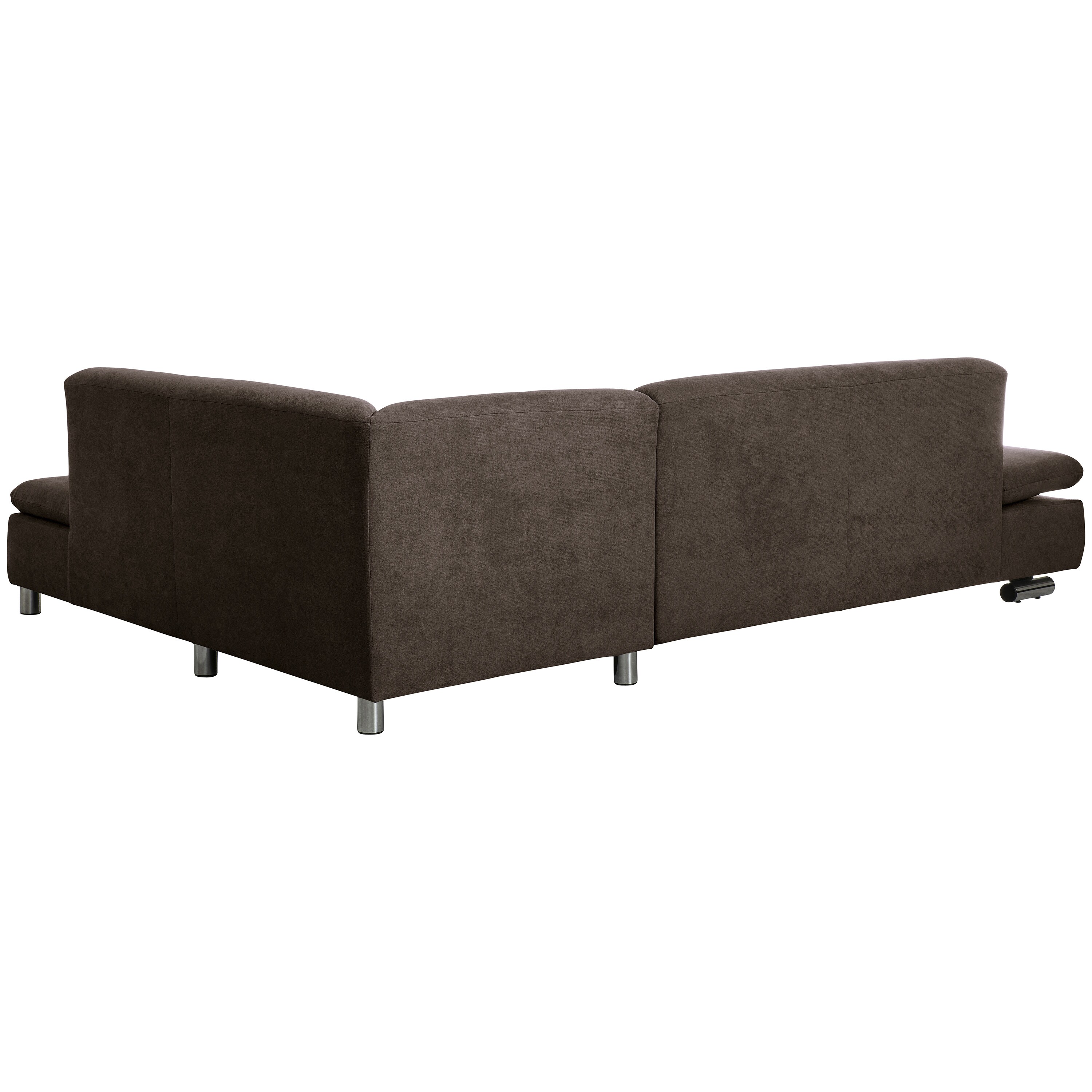 Max Winzer Terrence Sofa 2,5-Sitzer links mit Ecksofa rechts Flachgewebe schoko