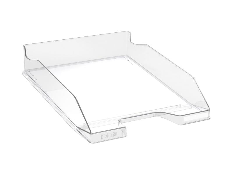 Biella Ablagekorb COMBO-MIDI Transparent glänzend, A4 Dokumentablage aus Kunstoff