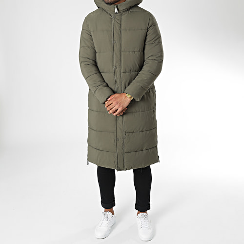 Doudoune Capuche Longue M2201 Vert Kaki