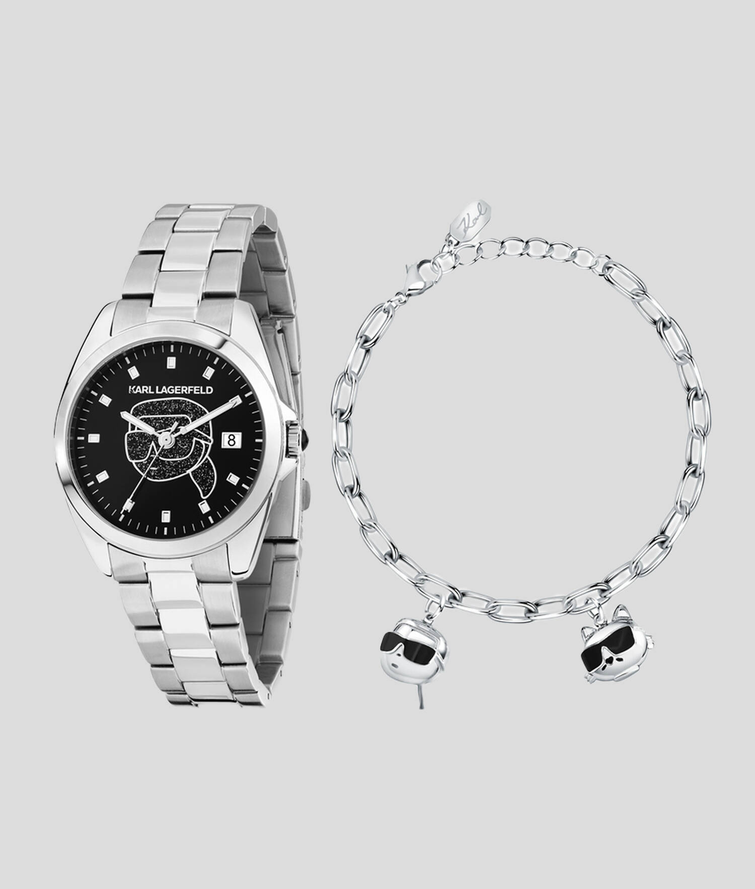 Ensemble cadeau montre et bracelet Ikon - Argent