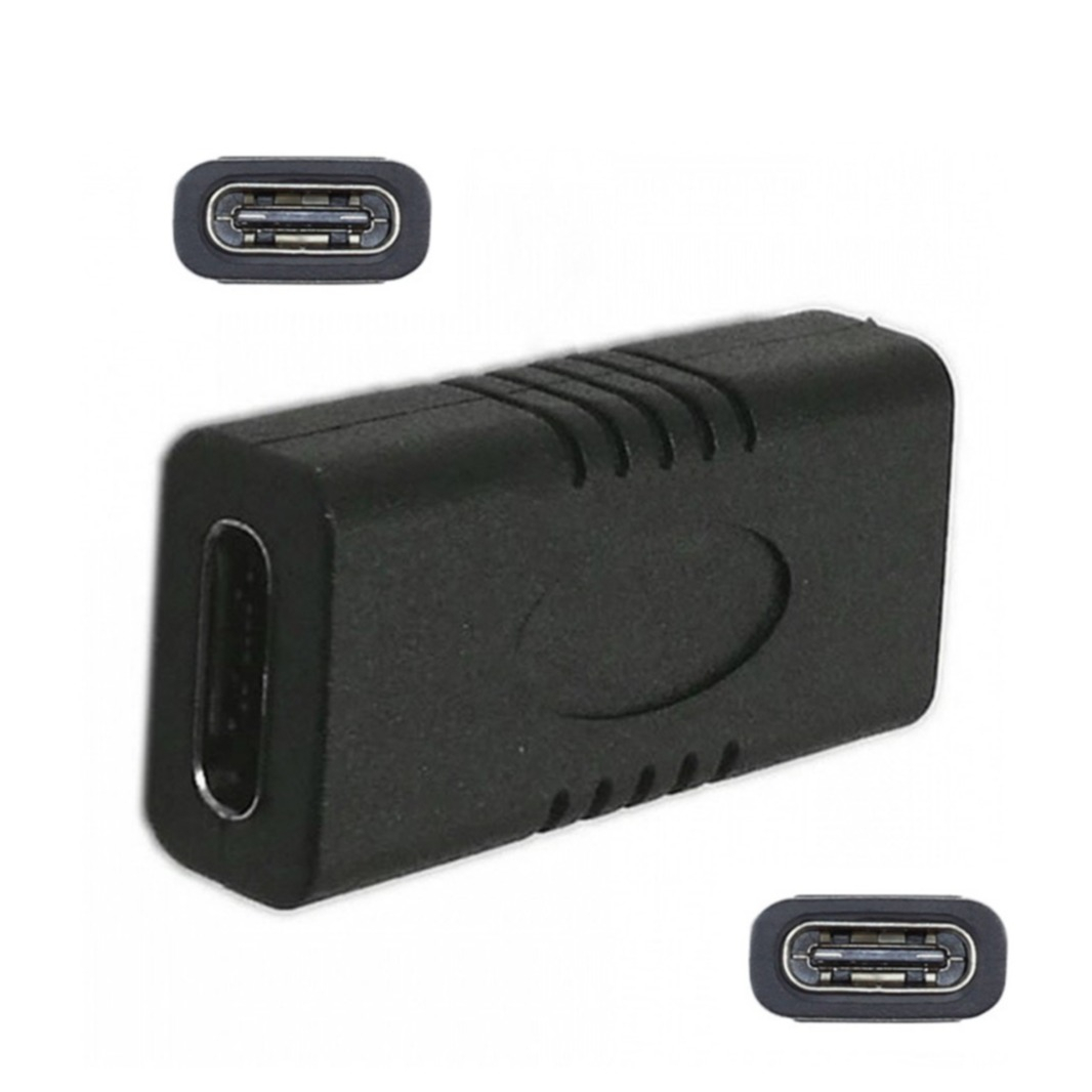 (10 Gbit/s) USB C auf USB C 24 Pin Adapter Verlängerungs Buchse Adapter - Schwarz