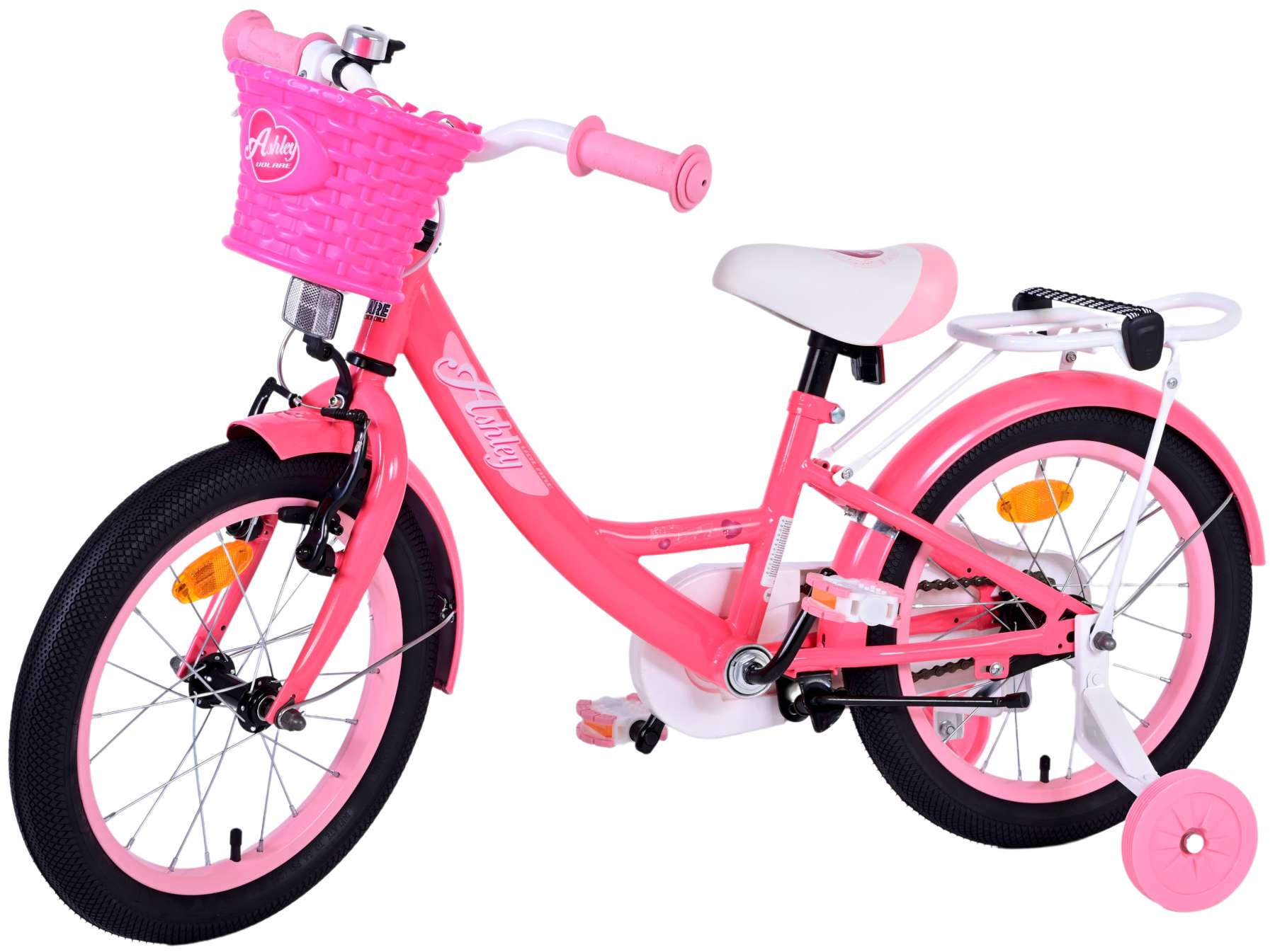 TPFSports Ashley Kinderfahrrad - Mädchen - 16 Zoll - Rücktritt + Handbremse - Rosa