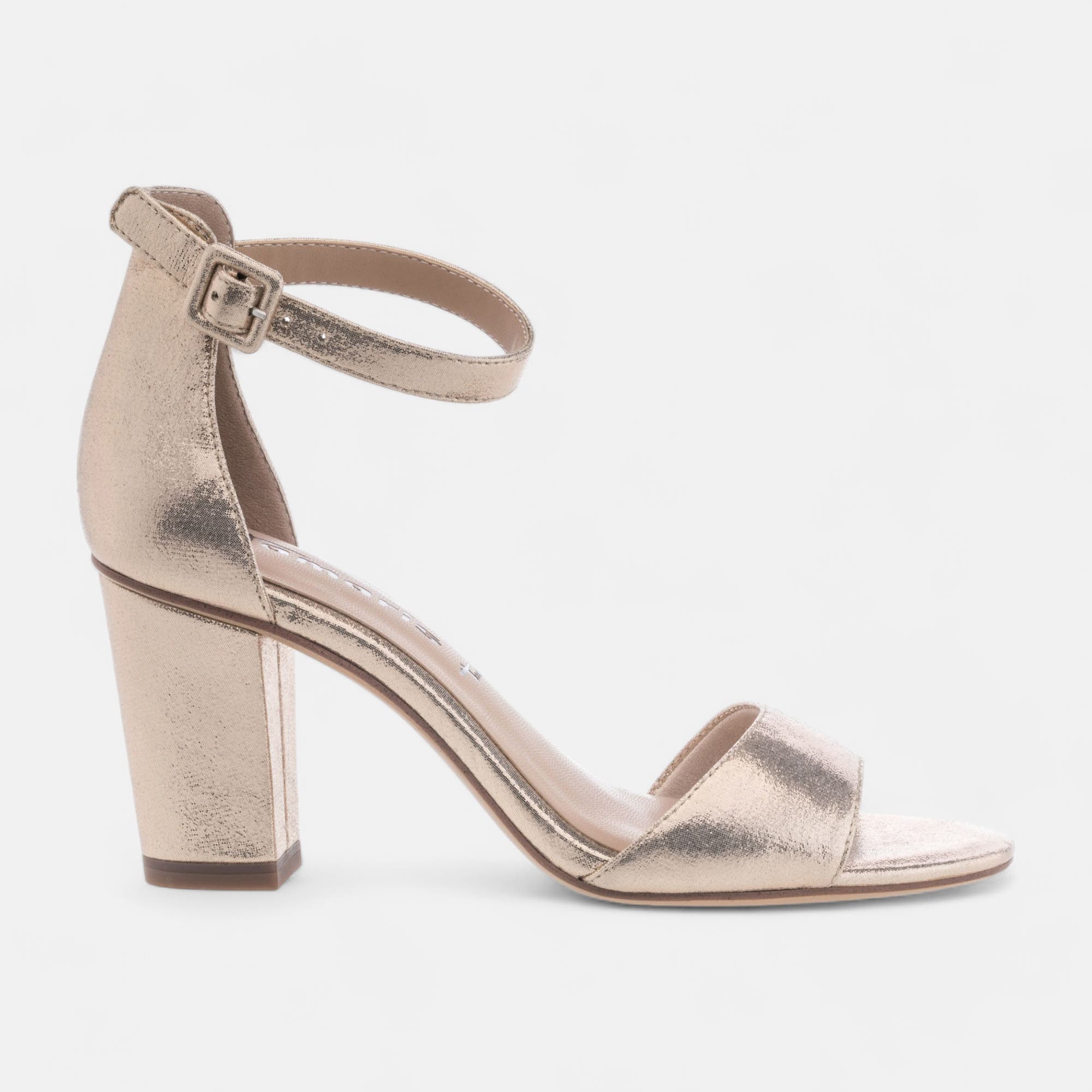 Nu-pieds à talon Femme or