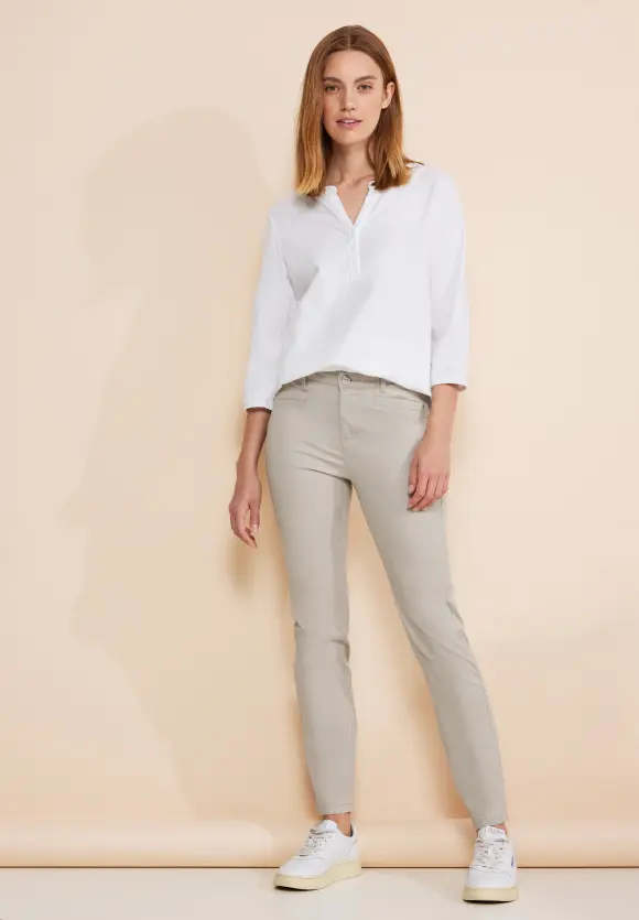 Casual Fit Twill Hose - dolomite stone