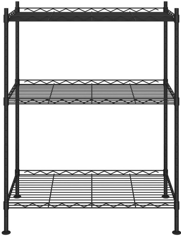 vidaXL - Opbergrek - Zwart - IJzer - 3-Lags - Draagvermogen 150 kg