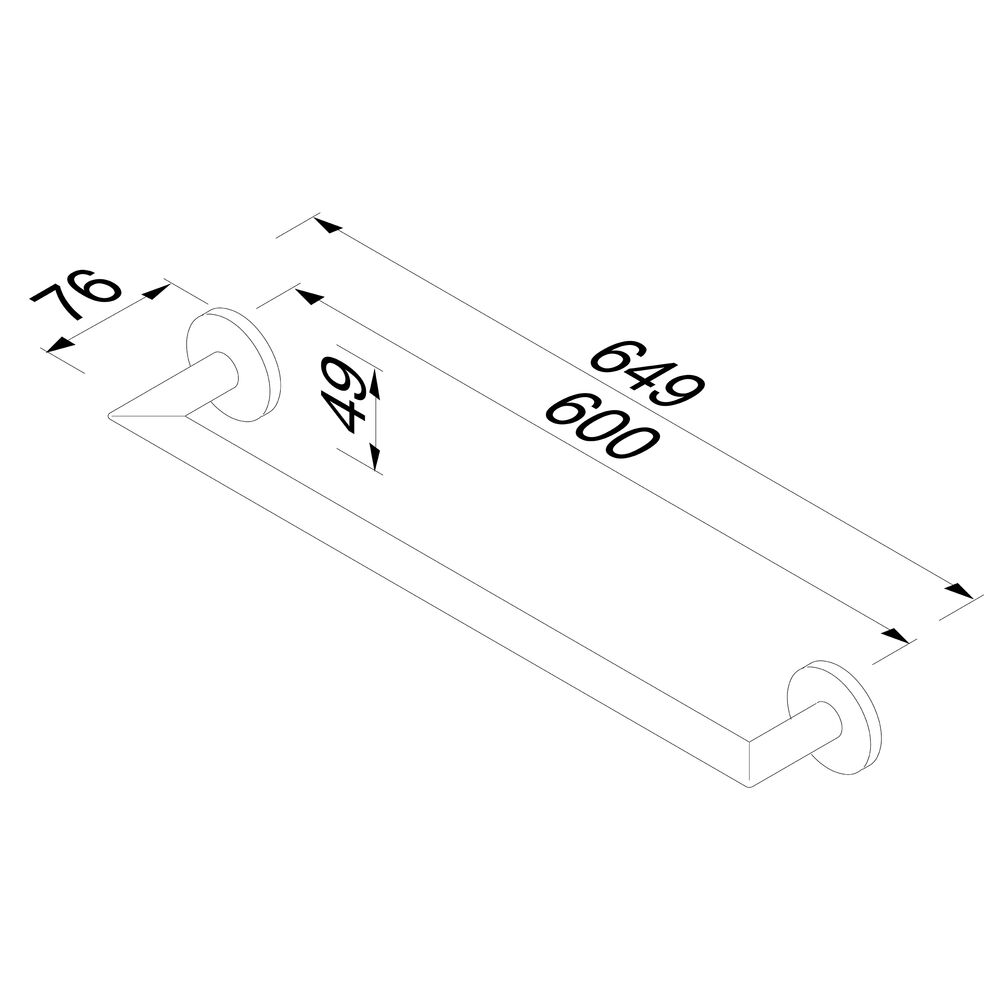 Geesa Nemox handdoekrek 64,9cm zwart
