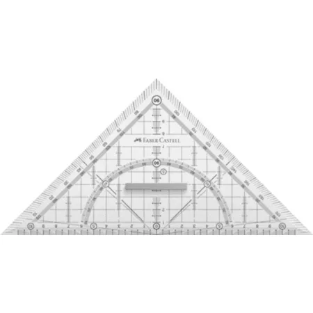 Faber-Castell Geometriedreieck Grip, mit Griff, 22 cm
