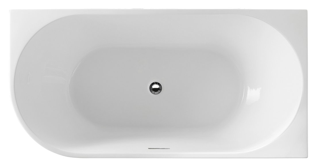 Aqualine Tibera half-vrijstaand zitbad rechts 140x70x58cm wit