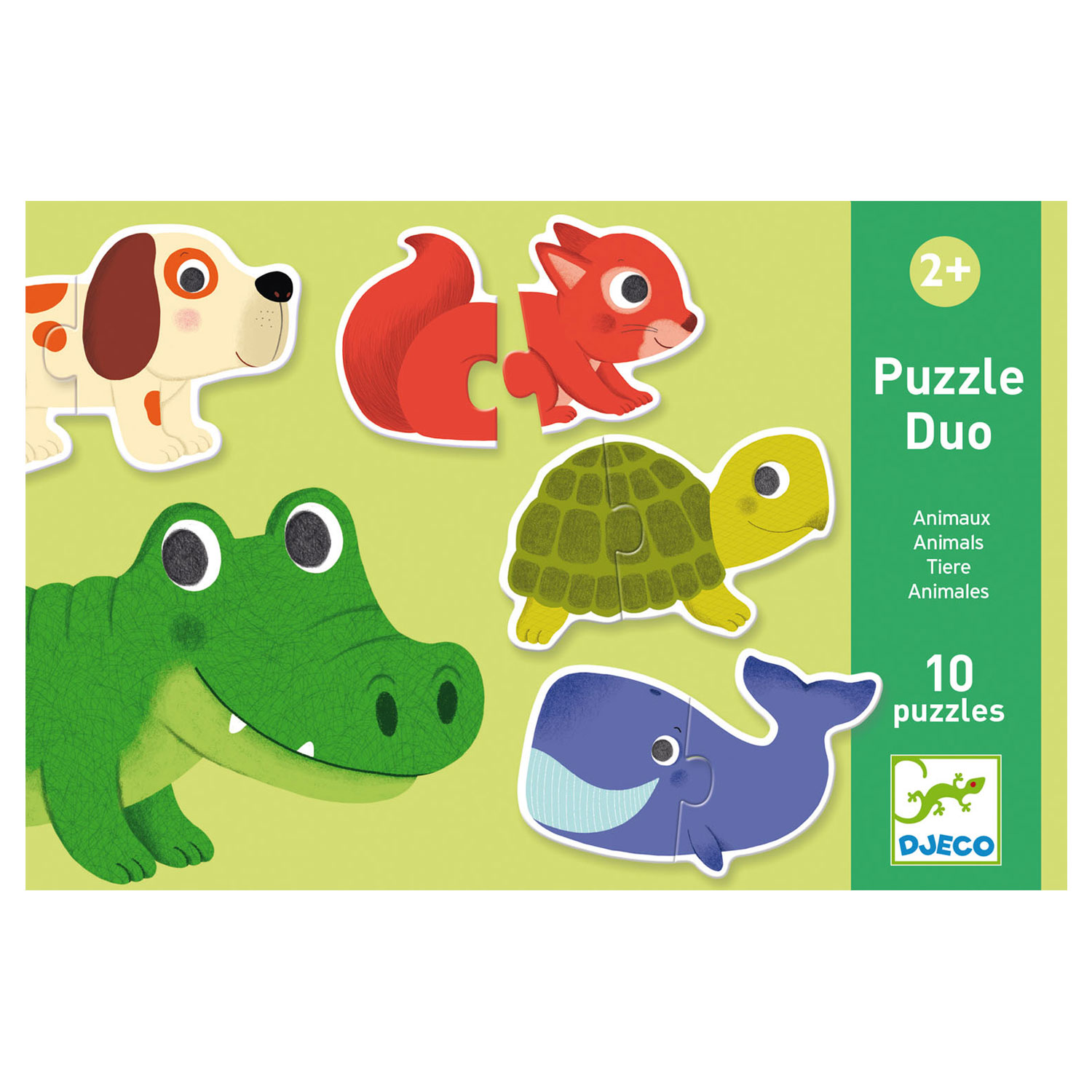 Djeco Duo Dieren 10in1 Puzzel