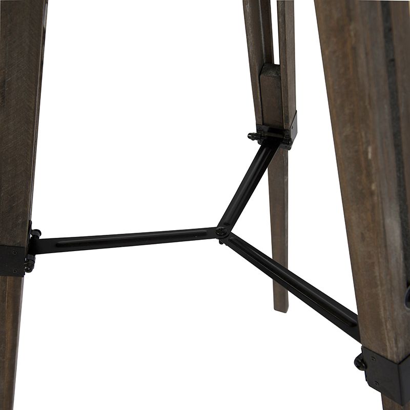 Smart vloerlamp tripod hout met studiospot incl. Wifi B35  - Braha
