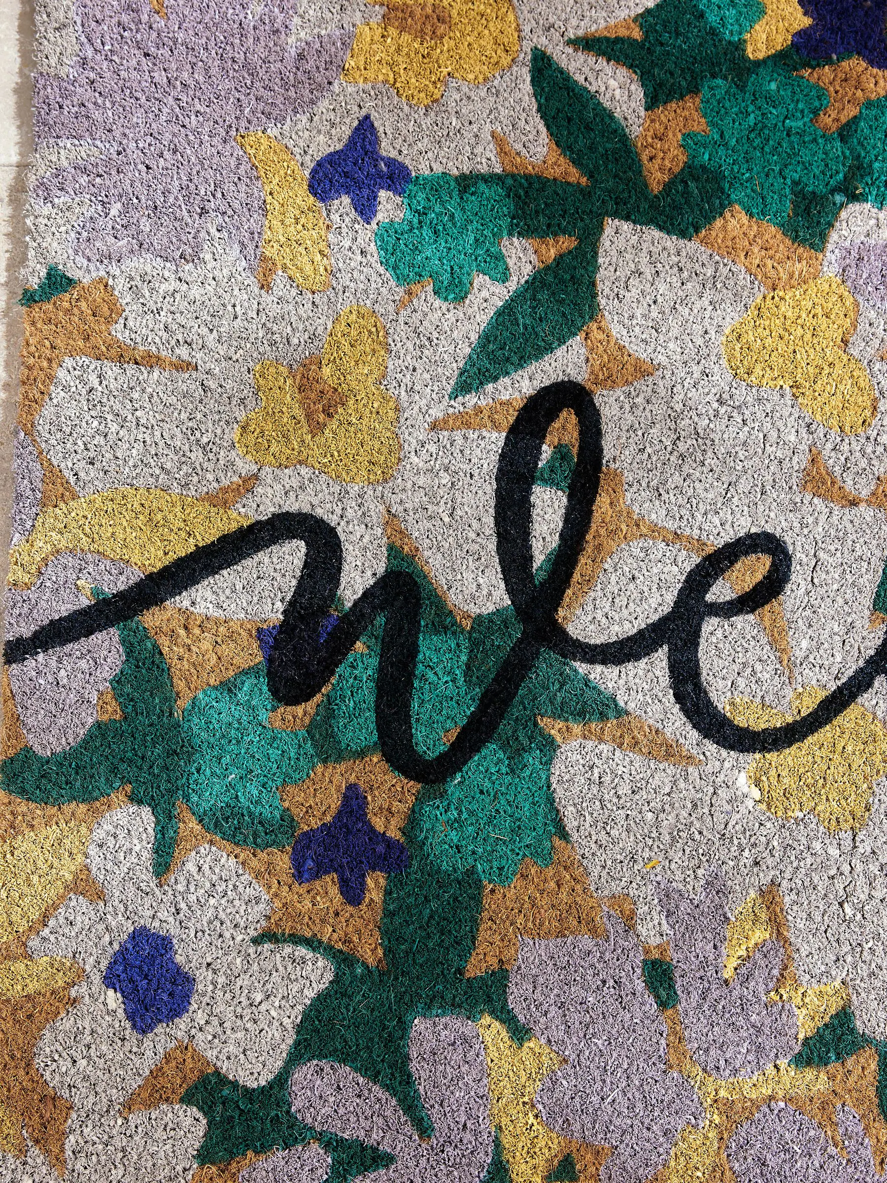 Welcome Floral Doormat
