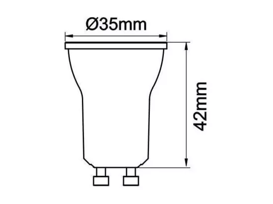 Spot GU10 4W 60 LED Diamètre 35mm