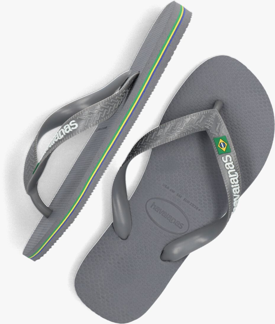 HAVAIANAS grijze havaianas teenslippers brasil logo dames