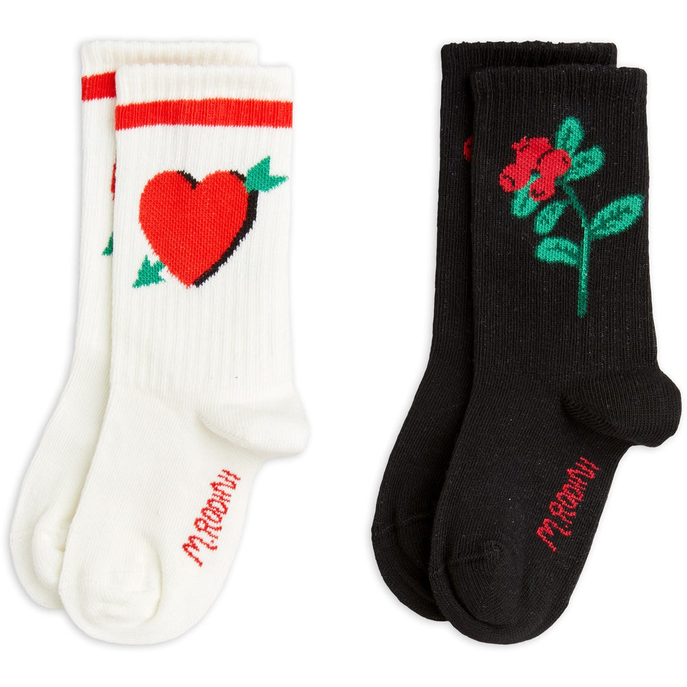 Køb Mini Rodini Multi Arrowed Heart 2-Pak Strømper