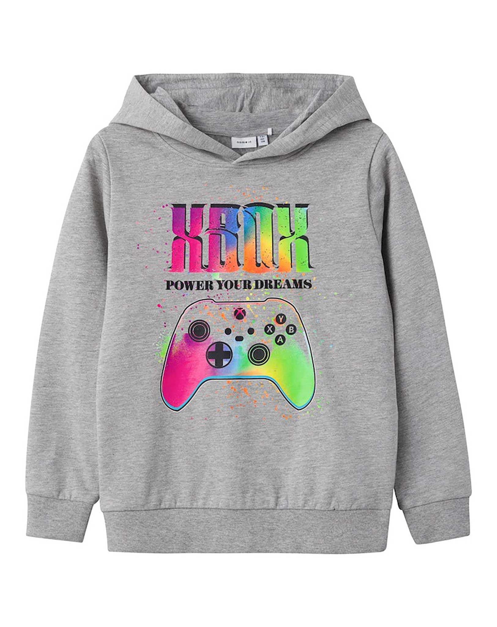 Kapuzen-Sweatshirt NKMDJIL XBOX in grey melange