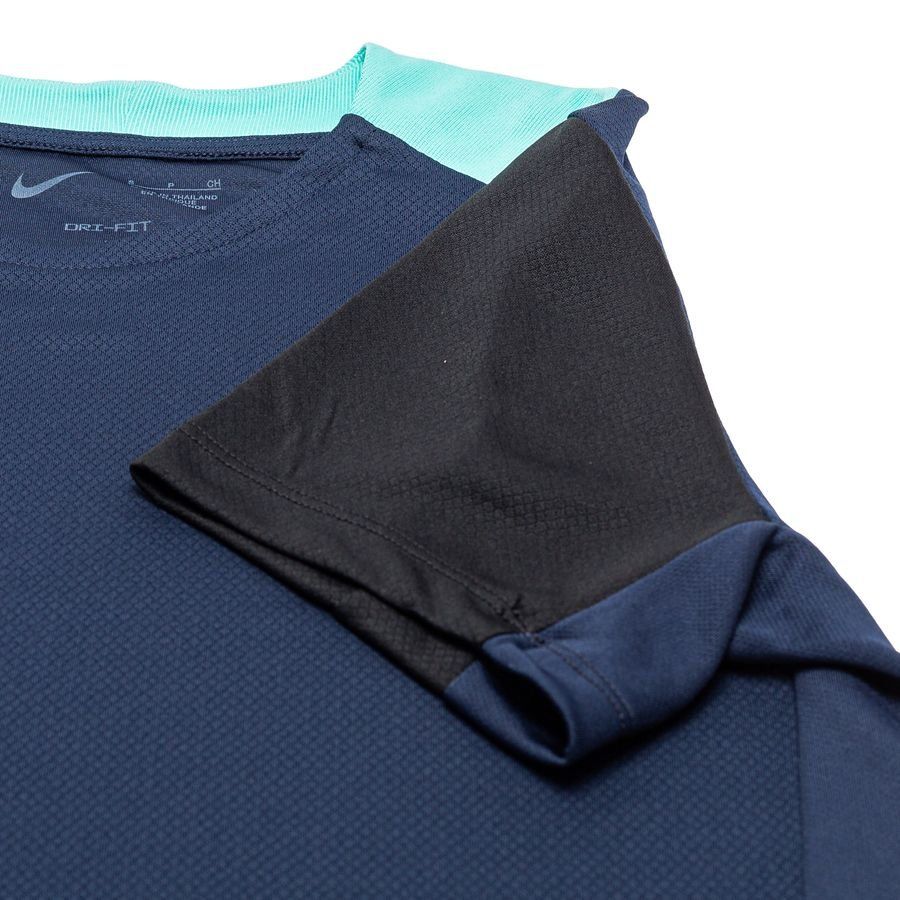 Nike T-shirt d'Entraînement Dri-FIT Strike 24 - Bleu Foncé/Turquoise/Blanc Femme