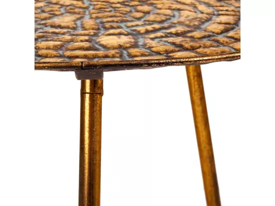 Table basse en métal doré 54.5x54.5x40h