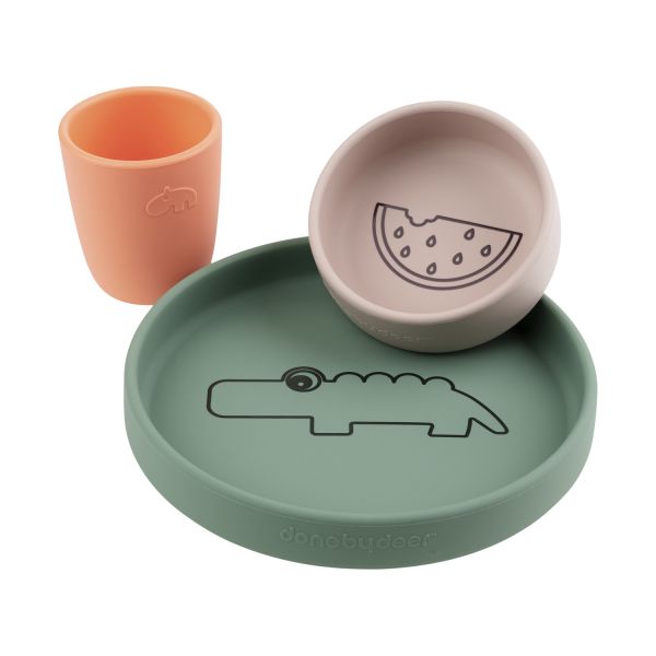Done by Deer Croco Dinnerset Colour Mix