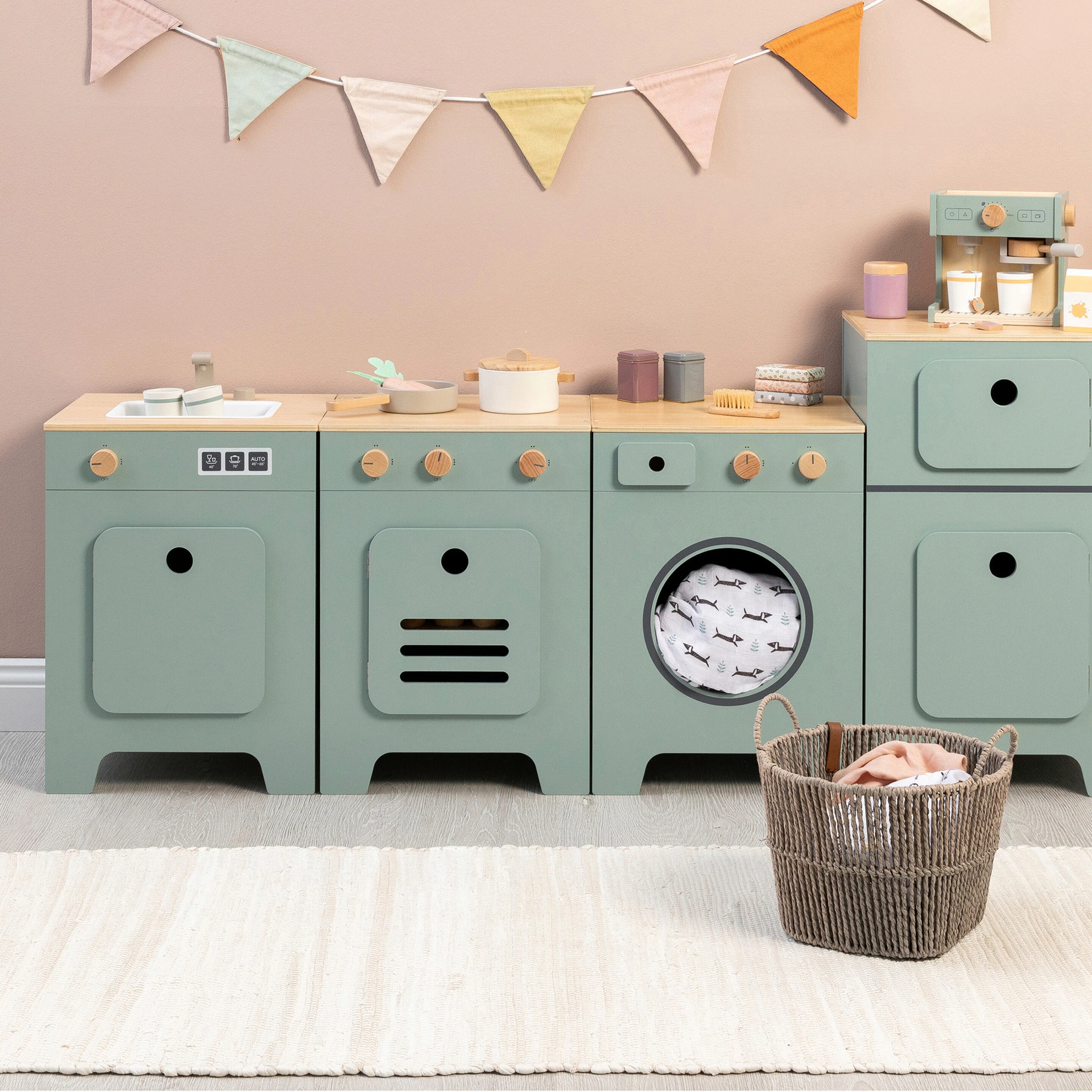 MUSTERKIND Kindergeschirrspüler Mix & Match salbei/natur