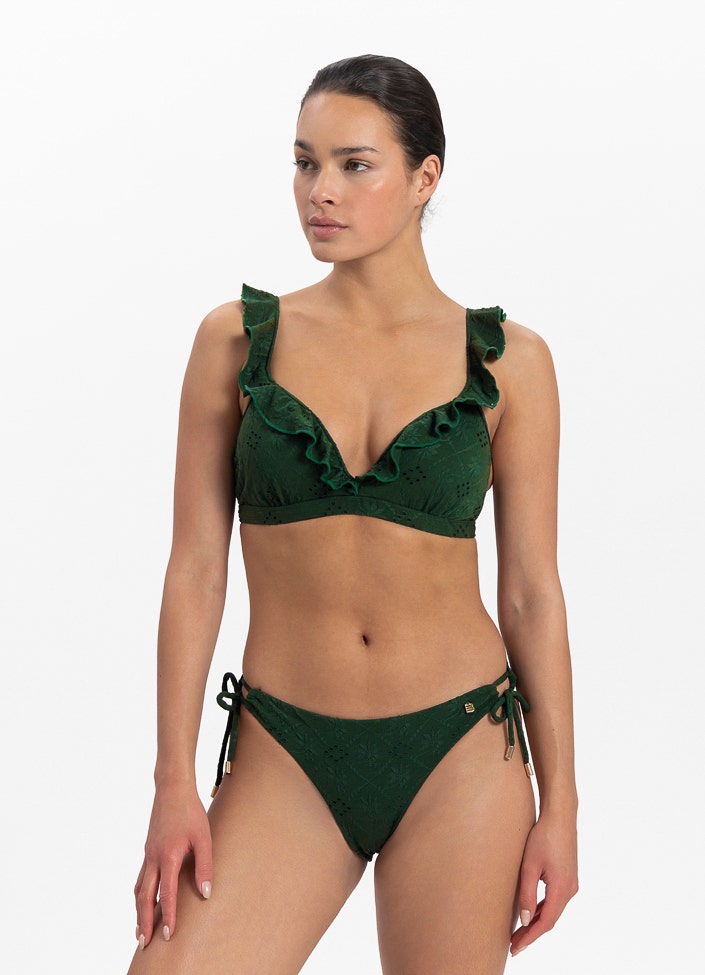 Beachlife  Green Embroidery Top