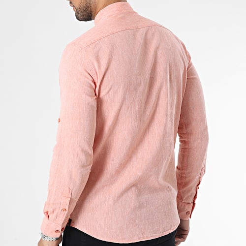 Chemise Manches Longues Orange Chiné
