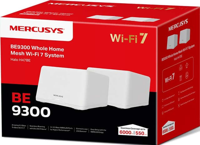 Mercusys Halo H47BE WiFi 7 Mesh 2-pk