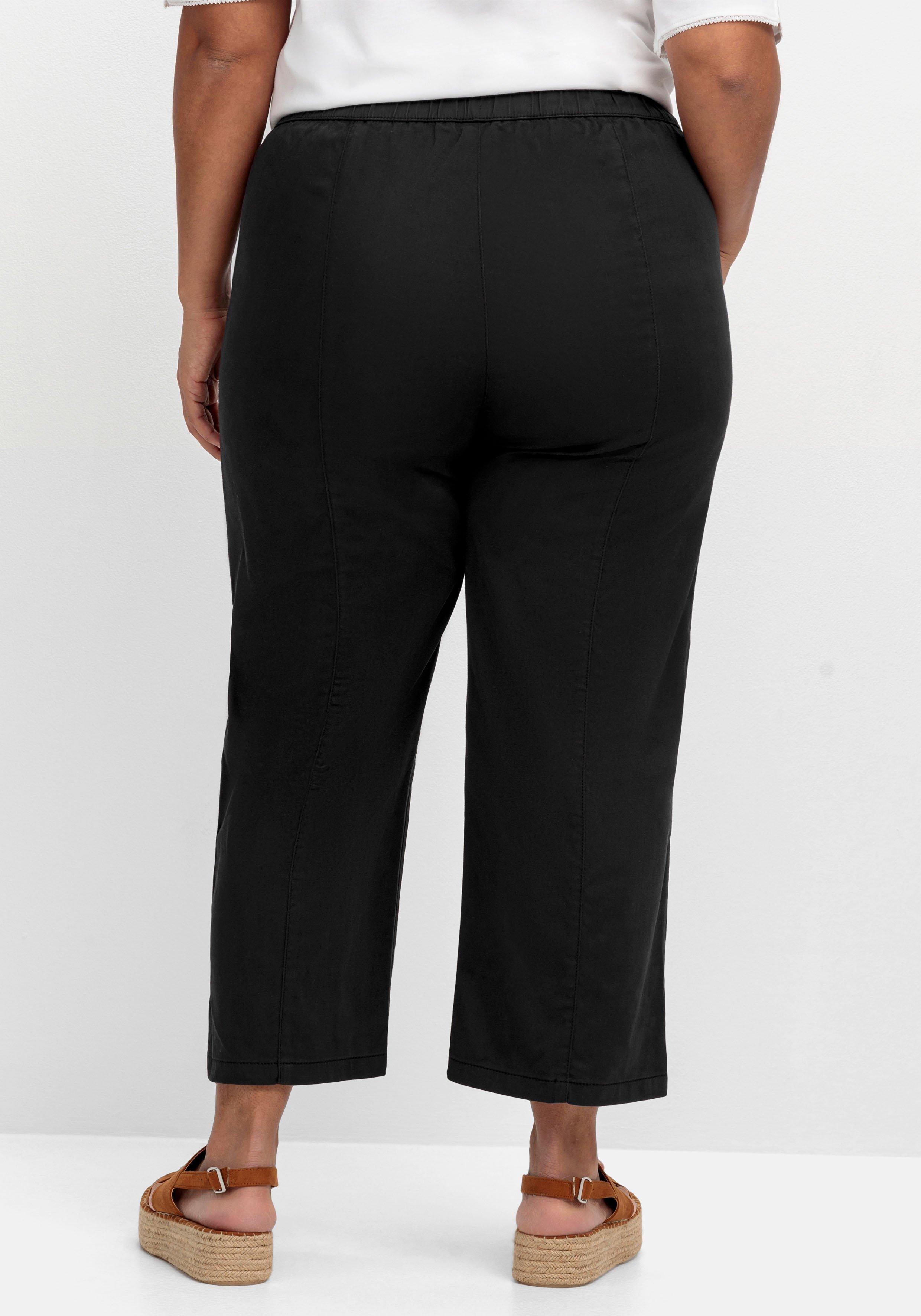 Weite 7/8-Hose mit Gummizugbund